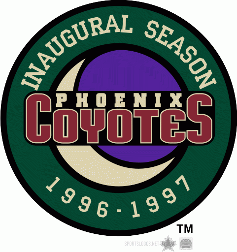 Arizona Coyotes 1996 97 Anniversary Logo 03 iron on paper